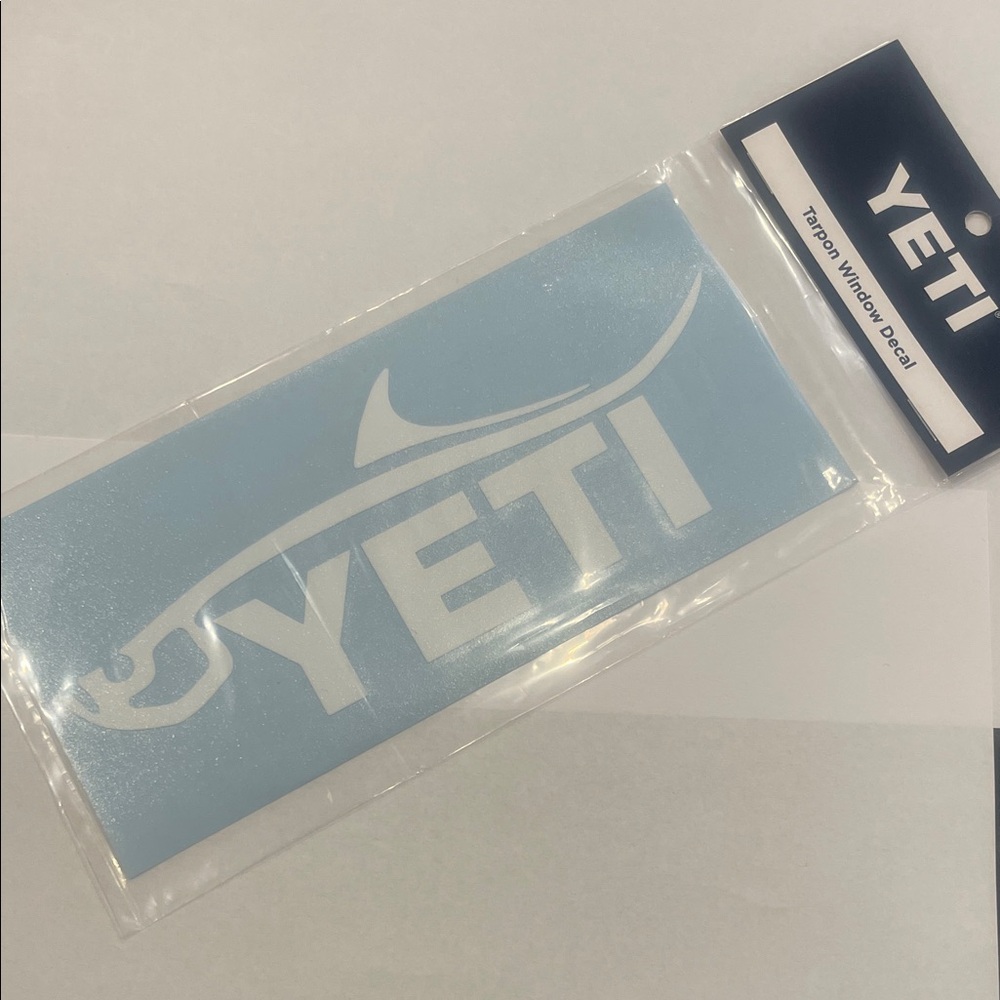 YETI tarpon decal white